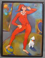 Alain MANCEL BRETONNEAU (né en 1938)
Le jongleur et son chien,...