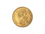 1 pièce or, 100 francs, 1857 Paris Napoléon III tête...