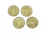 4 pièces de 20 francs or suisses
Lot conservé en banque,...