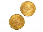 2 pièces de 20 dollars américaines en or, 1897