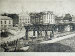 Jean-Jules CALIEZ (XXe)
Comblements de l'Erdre au Pont Morand
Estampe signée, datée,...