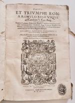 (Livre illustré du XVI siècle) PANVINIO (Onofrio) Fasti et triumphi...