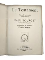 Paul BOURGET
Le Testament, illustré par Garcia BENITO, Paris, Edition de...