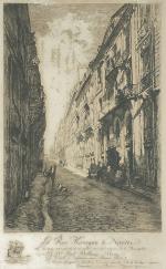 René PINARD (1883-1938)
Nantes, la rue Kervéguan, 1924. 
Gravure 
89.5 x...
