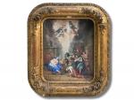 ECOLE ITALIENNE du XIXème
L'adoration des Mages
Gouache 
27 x 22 cm...