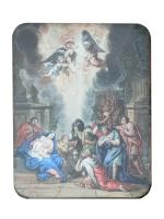 ECOLE ITALIENNE du XIXème
L'adoration des Mages
Gouache 
27 x 22 cm...