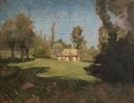 François Joseph GUIGUET (1860-1937)
Paysage à la maison
Huile sur toile
23 x...