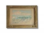 Thomas MAISONNEUVE (XIX-XXème)
Paysage maritime, 1921.
Pastel signé et daté en bas...