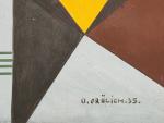 U. FRÜLICH (XXème)
Composition géométrique, 1935. 
Gouache signée et datée en...