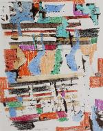 Henri LERAY (1905-1987)
Composition abstraite, 1975. 
Encre et pastel sur papier...