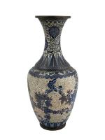 CHINE
Vase balustre en bronze cloisonné et émaux polychromes à décor...