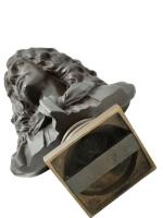d'après Jean Antoine HOUDON (1741-1828)
Molière
Buste en bronze patiné, présenté sur...