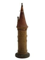 BAROMETRE en métal peint en forme de tour de château
H.:...