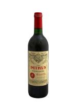 Une bouteille Petrus, 1992, Pomerol Grand Cru (légère griffure sur...