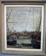 ECOLE FRANCAISE (Rouen?)
Marine
Huile sur toile, 54 x 46 cm (à...