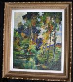 Robert FALCUCCI (1900-1989)
Les grands arbres
Huile sur toile signée en bas...