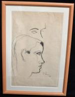 Pedro PRUNA (1904-1977)
Etude de visage, 1924
Dessin signé et daté en...