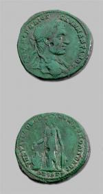 MACRIN (217-218)
Moyen bronze colonial. Nicopolis en Maesie.
Son buste à droite....