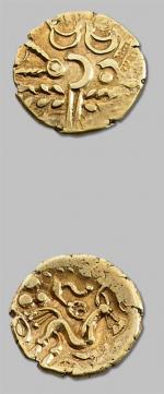 SUESSIONES (Région de Soissons)
Statère d'or, type à l'oeil. 6 g....