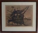 René PINARD (1883-1938)
Le bateau au port, 1920
Gravure signée et datée...