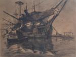 René PINARD (1883-1938)
Le bateau au port, 1920
Gravure signée et datée...
