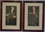 Jules Alexandre GRÜN (1868-1934)
La tenue de cérémonie
Paire d'estampes signée
46 x...