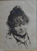Edgar CHAHINE (1874-1947)
Louise France, 1902.
Estampe signée en bas à gauche
39.5...