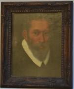 ECOLE FRANCAISE
Portrait d'homme à la barbe
Huile
22 x 17.5 cm à...