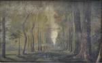Charles François DAUBIGNY (1817-1878) attribué à.
Le sous-bois en forêt de...