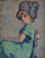 Charles PICART LE DOUX (1881-1959)
Elégante, 1909.
Huile sur toile signée et...