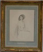 Jean Alexandre CORABOEUF (1870-1947)
portrait de dame, 1932.
Dessin signé et daté...