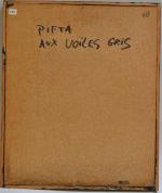 Jules PARESSANT (1917-2001)
Pieta aux voiles gris, 76.
Acrylique sur panneau monogrammée...