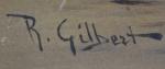 R. GILBERT (XIX-XXème)
Nature morte aux cerises
Huile sur toile signée en...