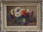 Kees TERLOUW (1890-1948)
Bouquet de dahlias
Huile sur toile, signée en bas...