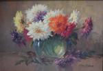 Kees TERLOUW (1890-1948)
Bouquet de dahlias
Huile sur toile, signée en bas...