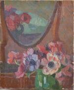 Sydney Lough THOMPSON (1877-1973)
Anémones, vase vert
Huile sur toile signée en...