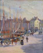 André WILDER (1871-1965)
Le port animé
Huile sur toile, signée et datée...