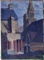 Lucien SEEVAGEN (1887-1959)
Le clocher en Bretagne
Huile sur toile signée en...