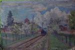 Claude RAMEAU (1876-1955)
Le train
Huile sur panneau signée en bas à...