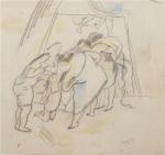 Jules PASCIN (1885-1930)
La réprimande, 1925
Aquarelle et crayon gras sur papier...