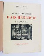 FLIPO (Vincent). Mémento pratique d'archéologie française. Paris, Firmin-Didot, sd (c....
