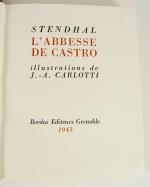 CARLOTTI & STENDHAL (Henry Beyle, dit). L'Abbesse de Castro. Grenoble,...