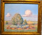 Ferdinand Loyen DU PUIGAUDEAU (1864-1930) 
Parterre fleuri
Huile sur toile signée...