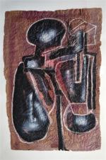 Ladislas KIJNO (né en 1921)
Composition
Peinture et rehaut sur papier froissé,...