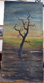 d'HERVALGANTHE (XXème siècle)
L'arbre mort
Huile sur toile signée en bas à...