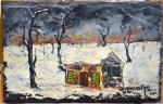 d'HERVALGANTHE (XXème siècle)
La petite maison sous la neige
Huile sur ardoise...