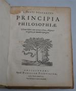 Renati DESCARTES
Principia philosophiae.
Amstelodami, Danielem Elsevirium, 1677, 18 feuillets non chiffrés-222pp....