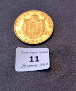 Pièce or : 50 francs 1858
