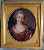 ECOLE FRANCAISE du XVIIIème siècle
Portait ovale Demoiselle Marie Nicole
Huile sur...