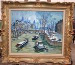 Pierre BOUDET (né en 1915)
Paris, la Seine
Huile sur toile signée...